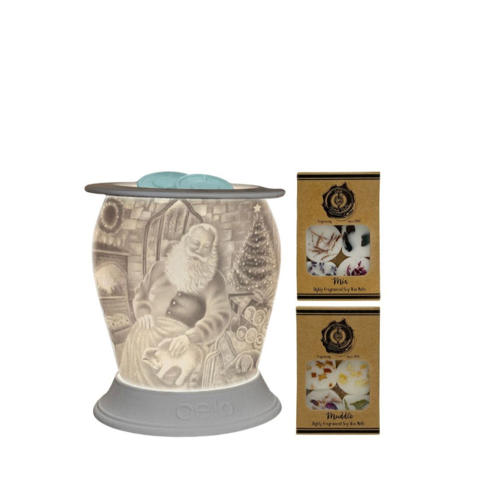 Cello Porcelain Electric Melt Burners with 12 Wax Melts