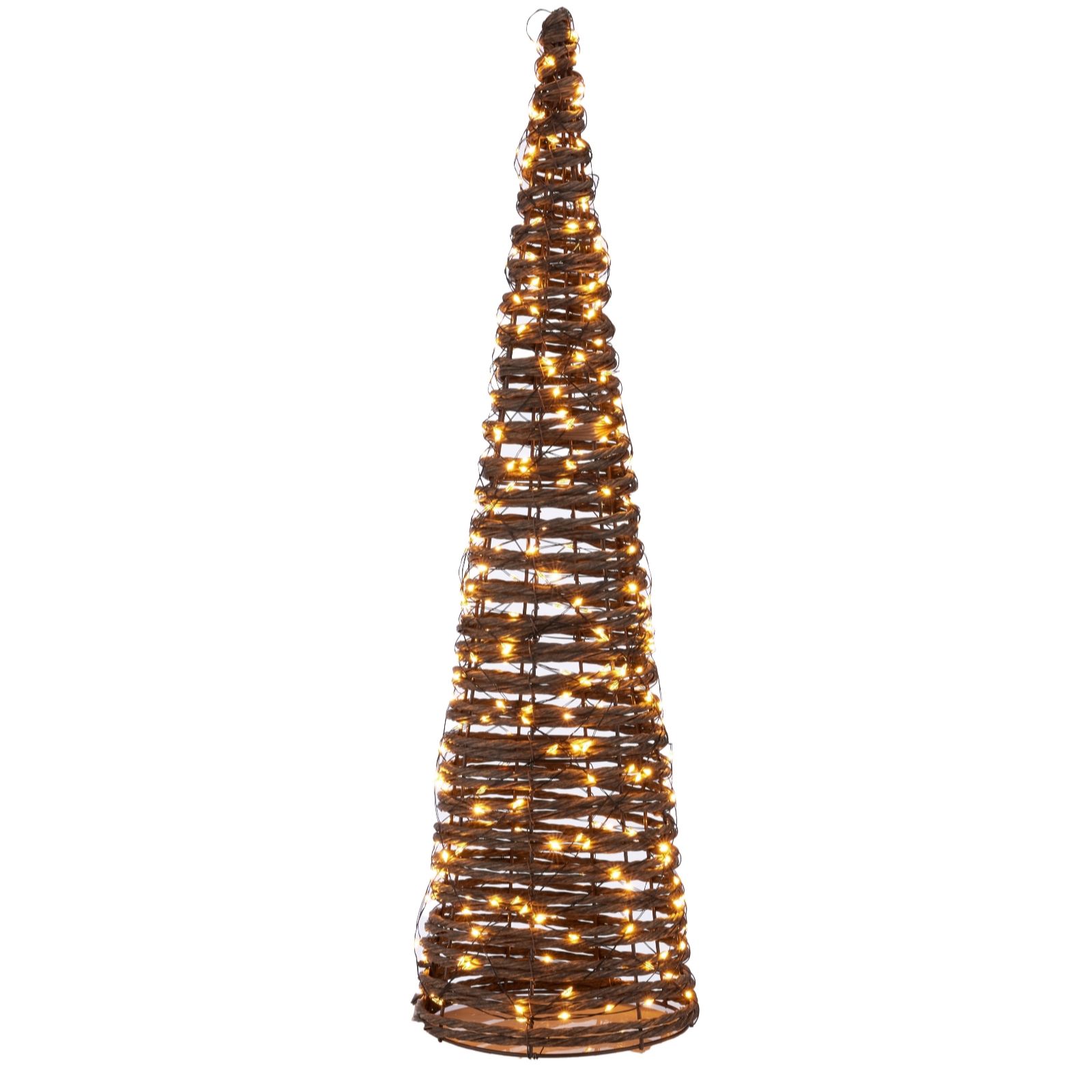Sara By Sara Davies Rattan Prelit Cone Tree