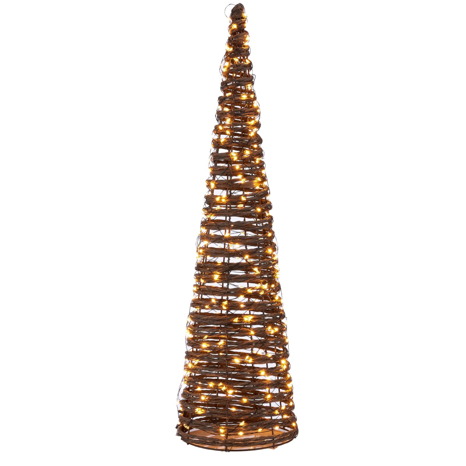 Sara By Sara Davies Rattan Prelit Cone Tree