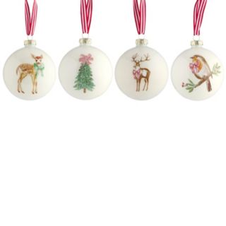 Home Stories Christmas Icons Set of 4 Baubles with Giftbox