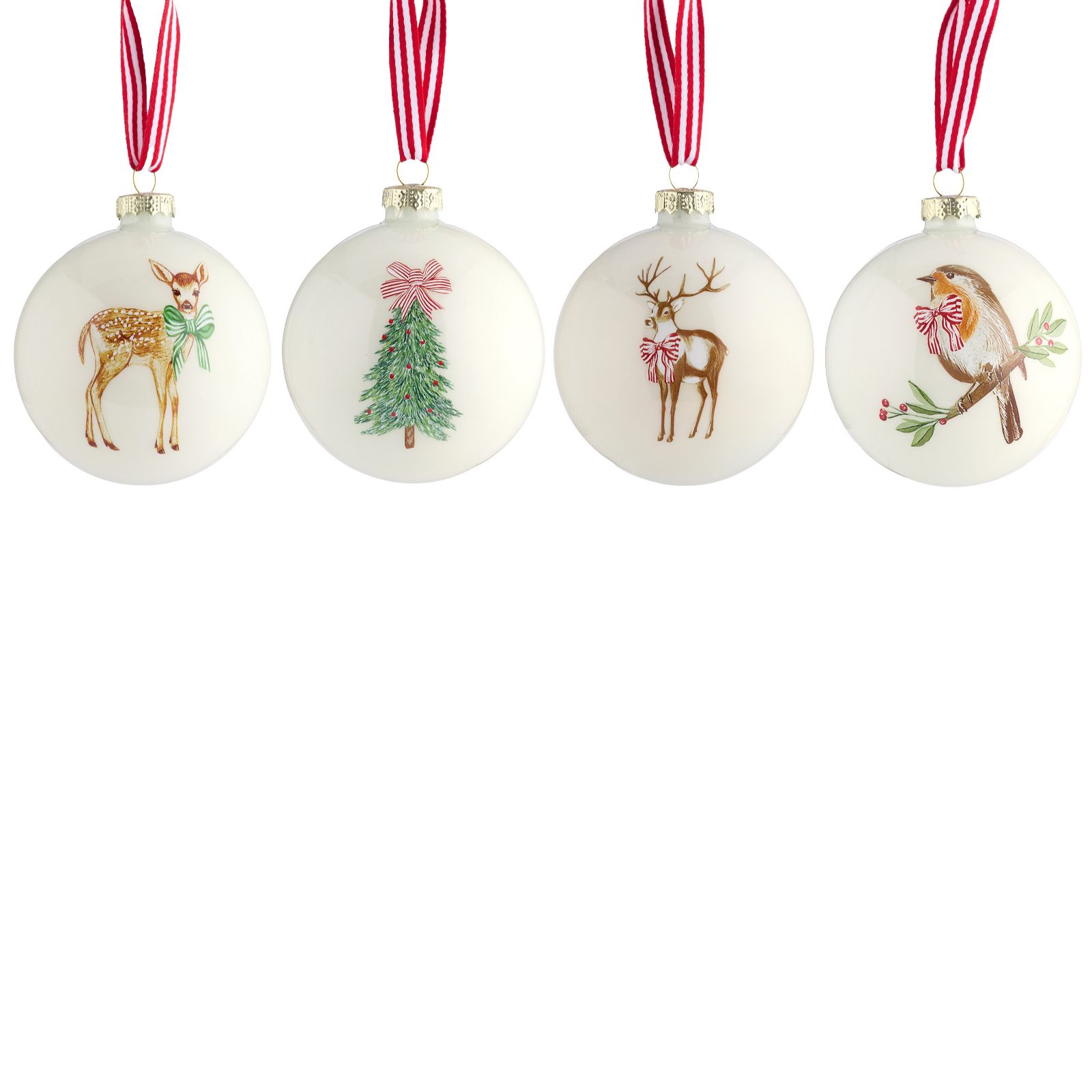 Home Stories Christmas Icons Set of 4 Baubles with Giftbox