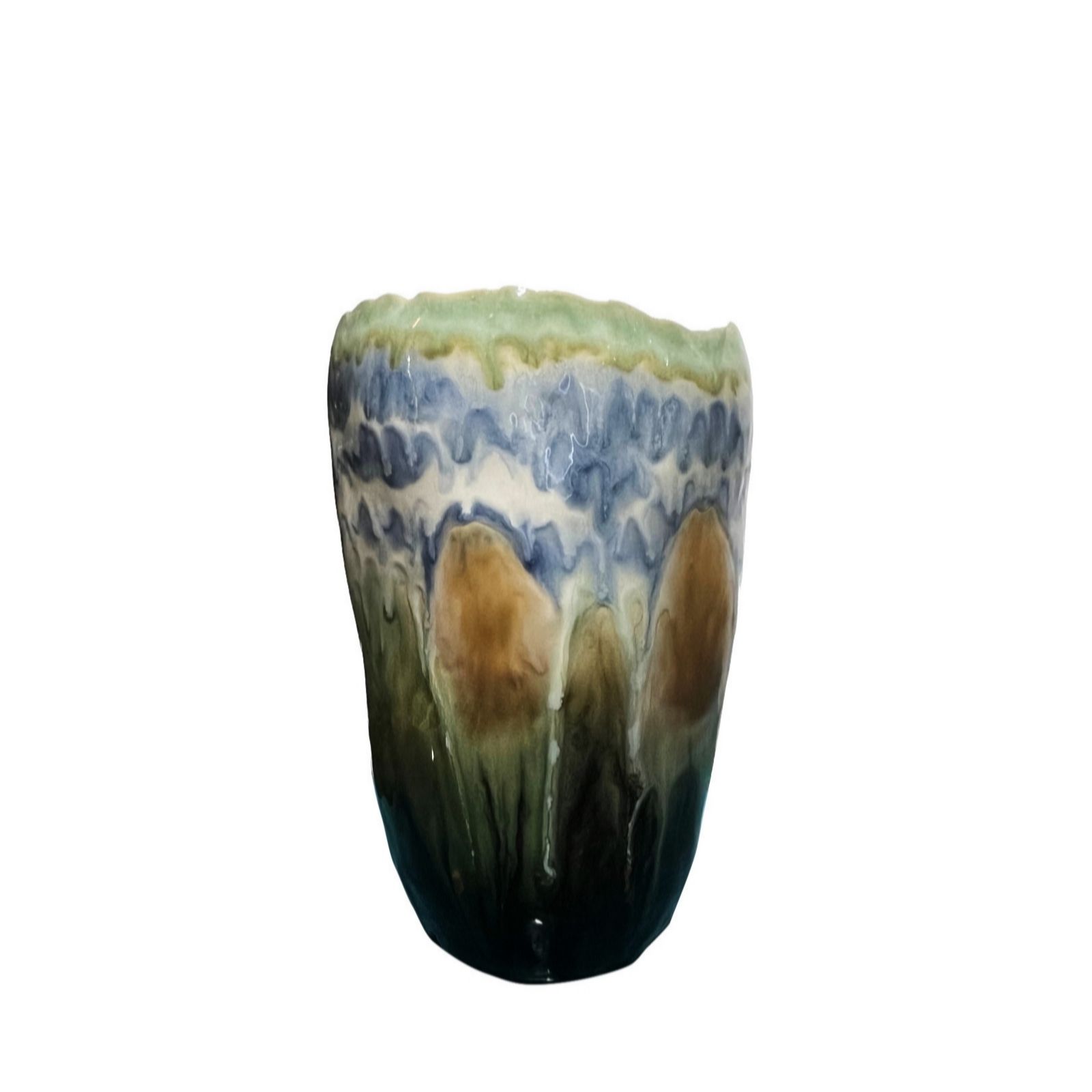 Outlet Otters Brook Hand Painted Organic Floral 26cm Vase