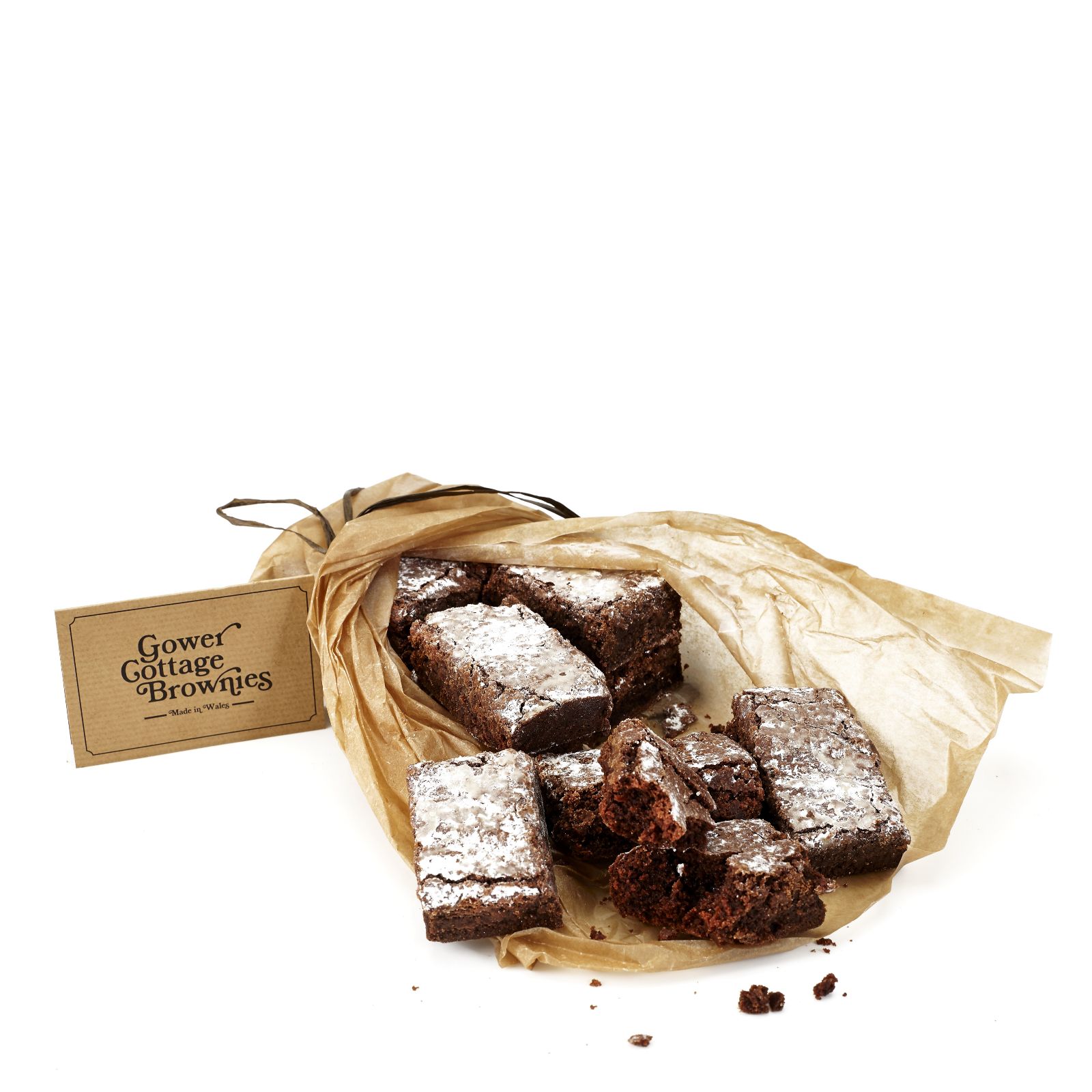 Gower Cottage Set of 12 Handmade Belgian Chocolate Brownies