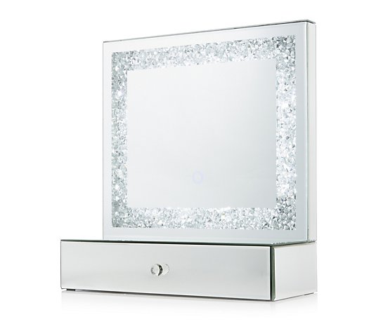 JM by Julien Macdonald Light Up Encapsulated Crystal Dressing Table Mirror