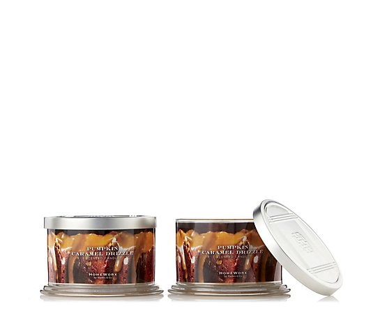 Homeworx by Harry Slatkin & Co. Set of 2 Golden Pumpkin Caramel Drizzle