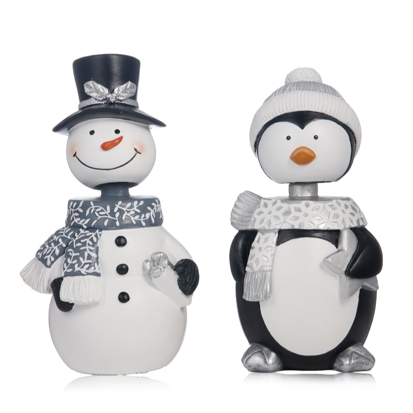 Outlet Santa Express Set of 2 Christmas Character Bobble Heads QVC UK