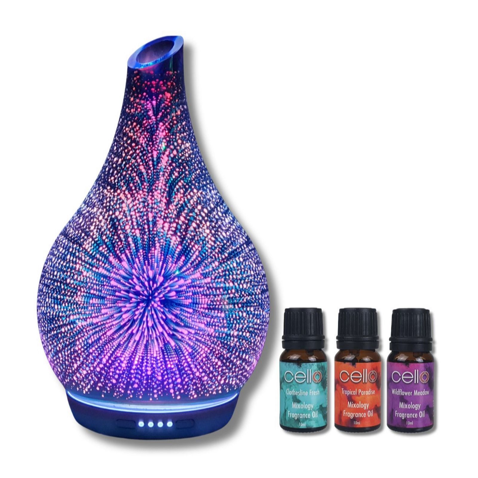 Cello Ultrasonic White Light & Remote Plus 3 Oils