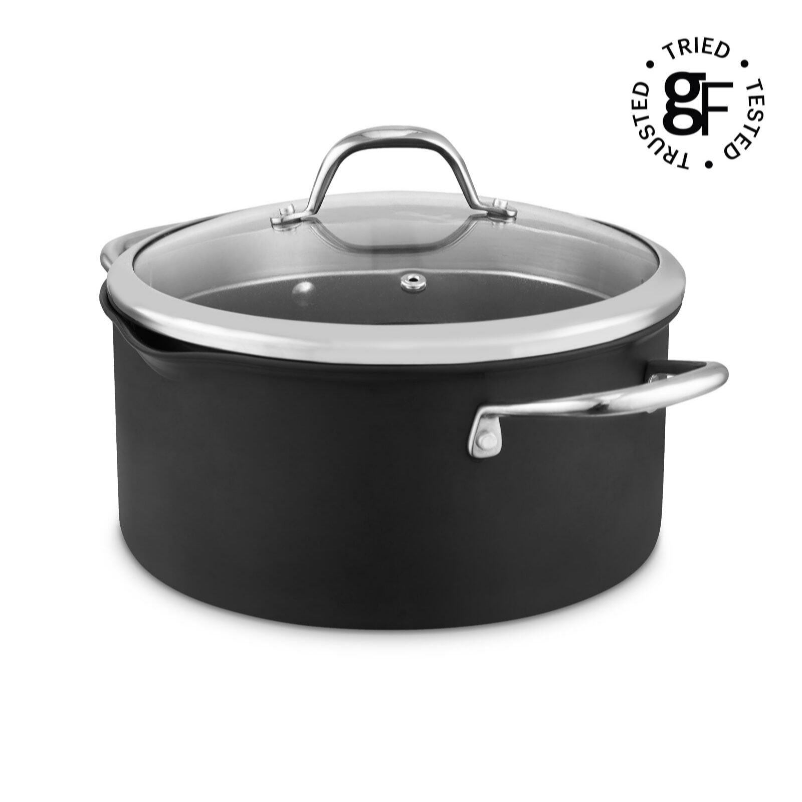 Good Food in Partnership with Tower 24cm Hard Anodised Casserole with Lid