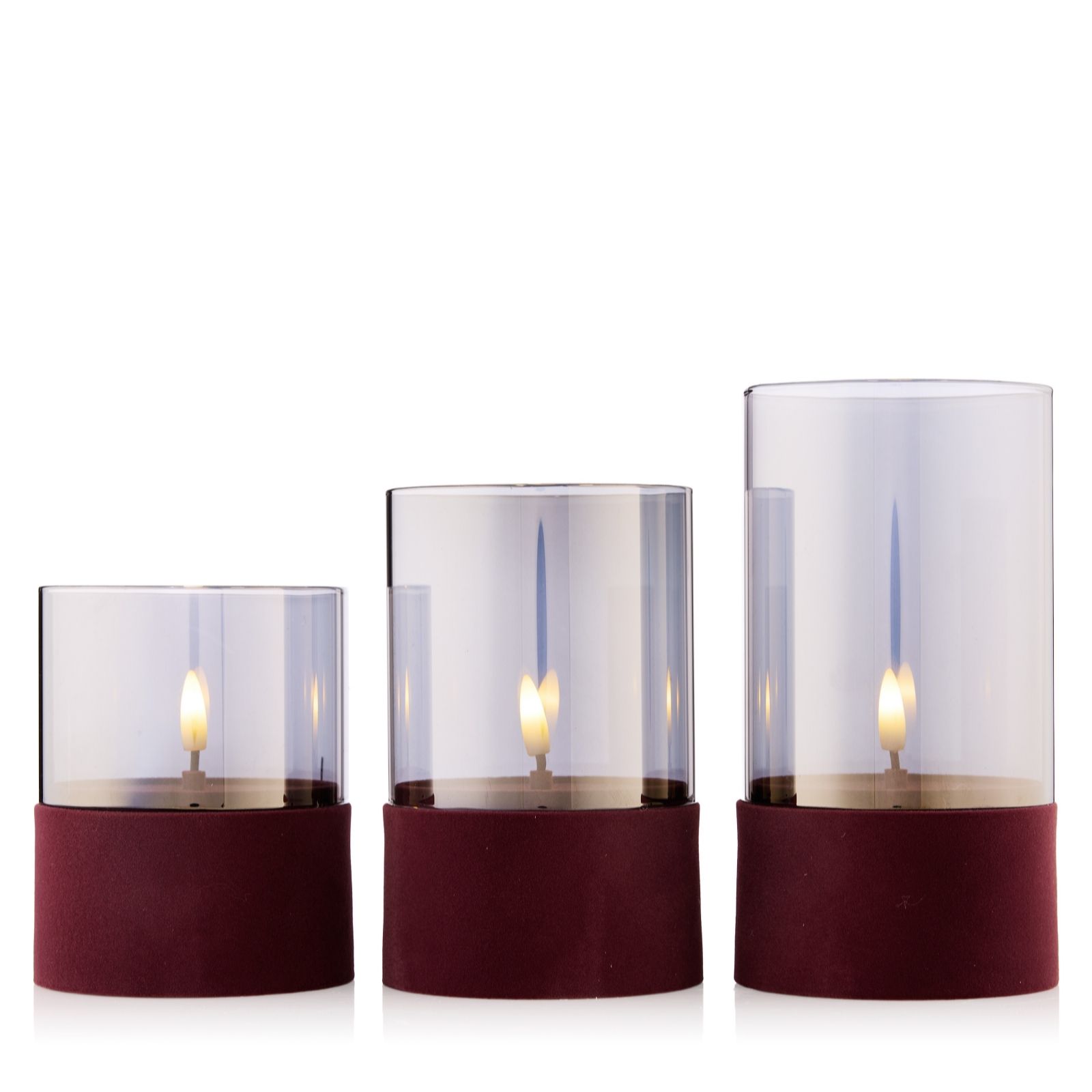 Bundleberry By Amanda Holder Set of 3 Velvet LED Candles