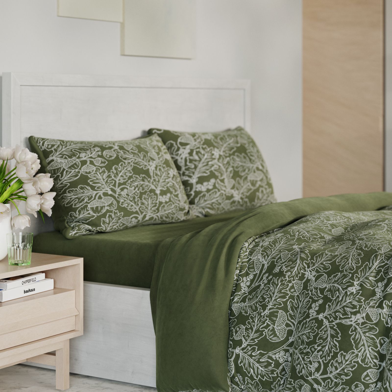 Cozee Home Velvetsoft Forest Foliage 4 Piece Duvet Set