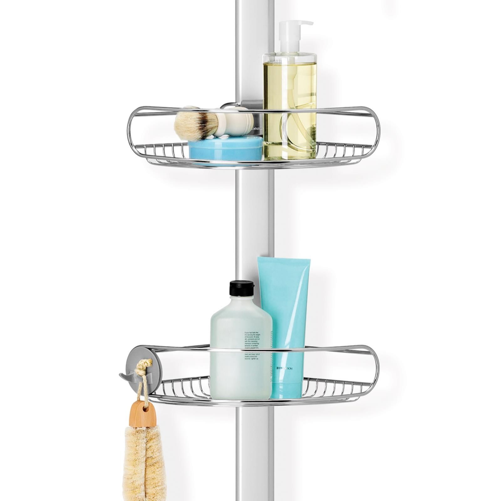 Simplehuman 8' Tension Shower Caddy and Foldaway Squeegee