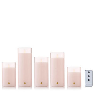 BundleBerry By Amanda Holden Set of 5 Flameless Candles with Remote - 813153
