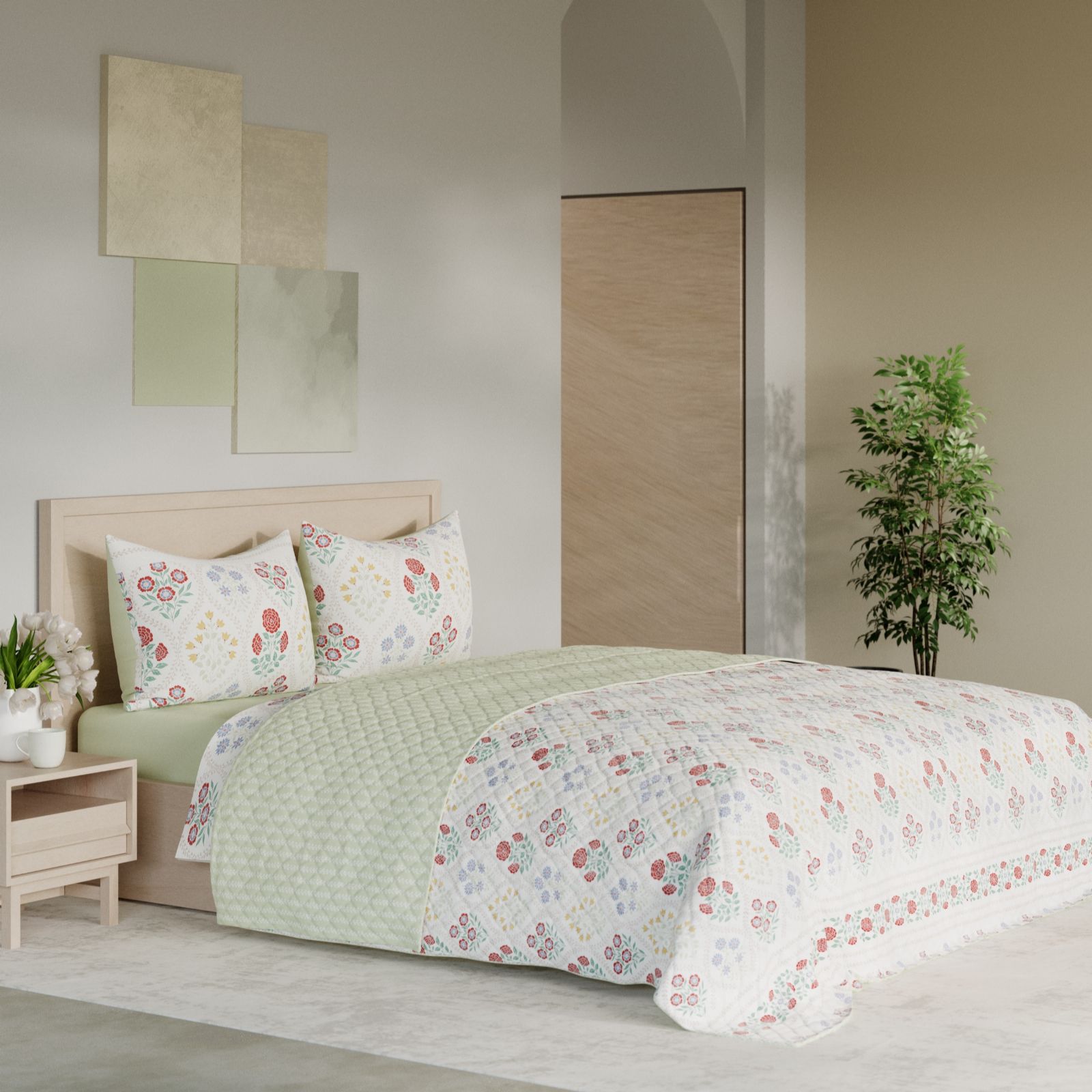 Supersoft by Cozee Home Floral Quilted Bedspread