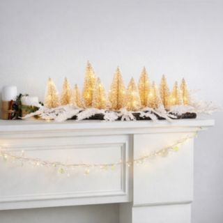 Home Stories 60cm Pre Lit Bottlebrush Tree Scene Centre Piece