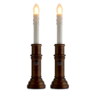 Bethlehem Lights Set of 2 Pre Lit Digital Flame Taper Candles