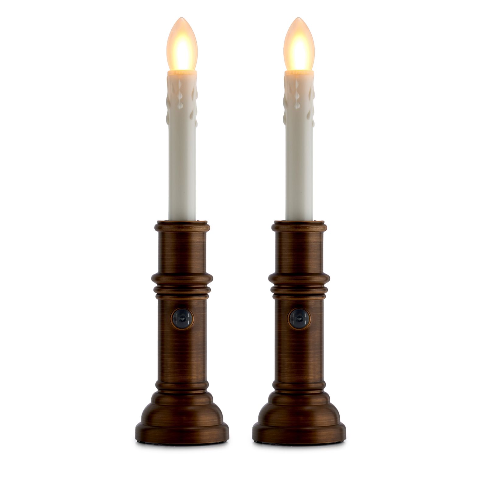 Bethlehem Lights Set of 2 Pre Lit Digital Flame Taper Candles