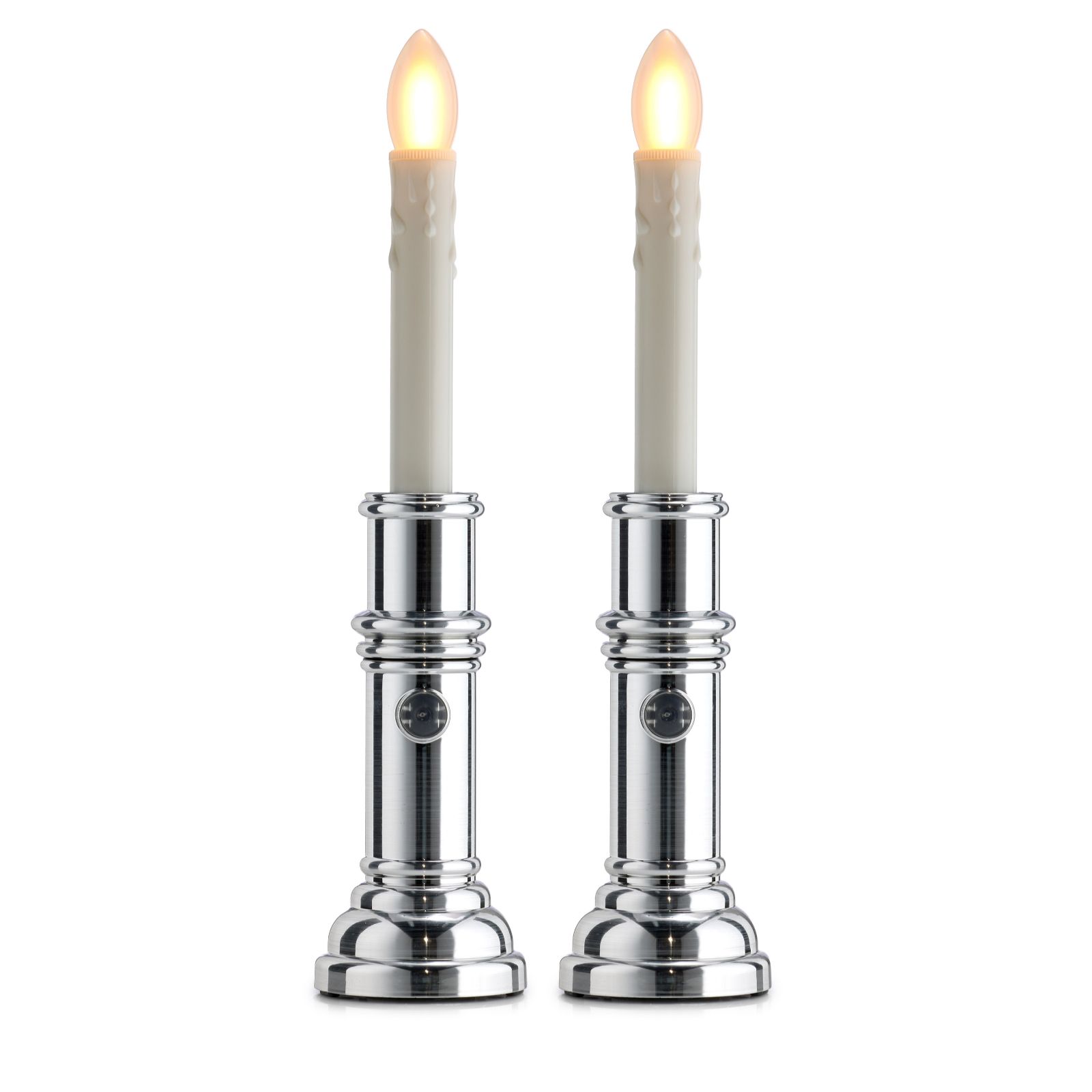 Bethlehem Lights Set of 2 Pre Lit Digital Flame Taper Candles