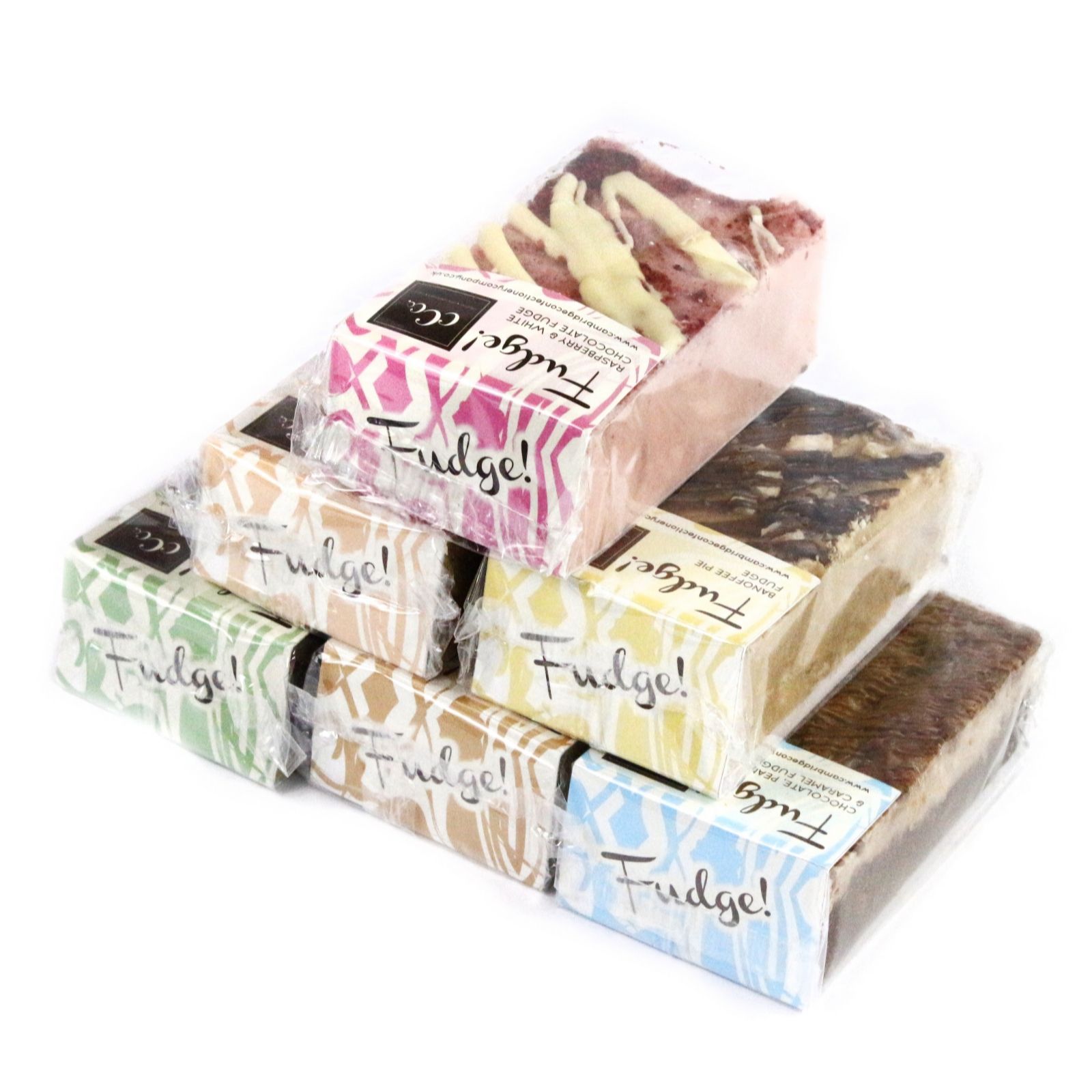 Calico Cottage Set of 6 x 200g Festive Fudge Bar Assortment QVC UK