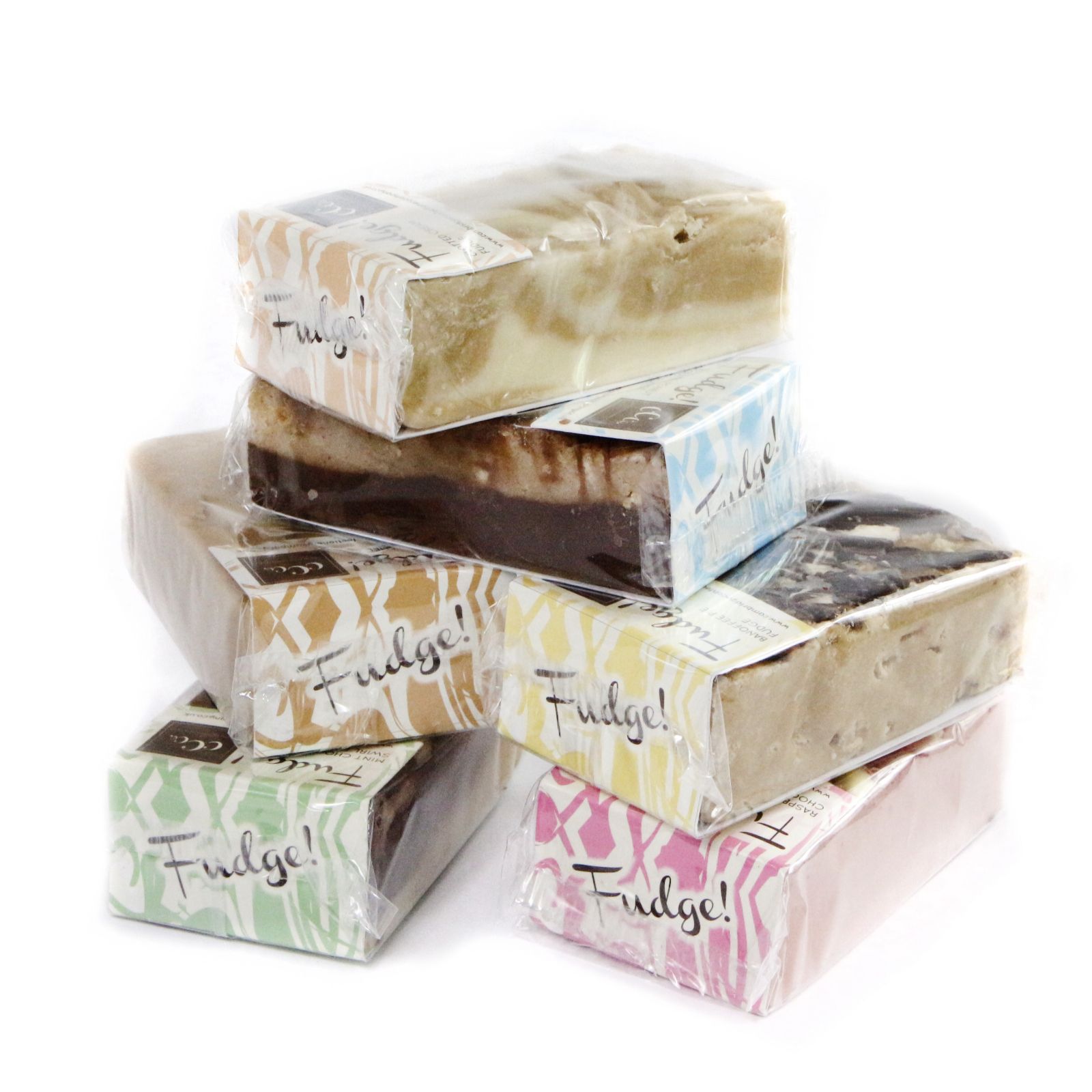 Calico Cottage Set of 6 x 200g Festive Fudge Bar Assortment QVC UK