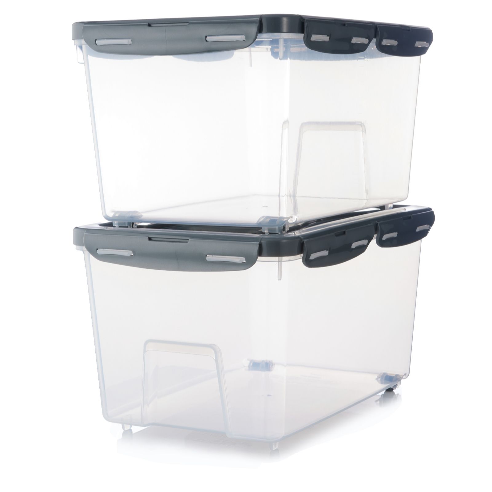 Lock & Lock Storage Container with Double Handles & Wheels - QVC UK