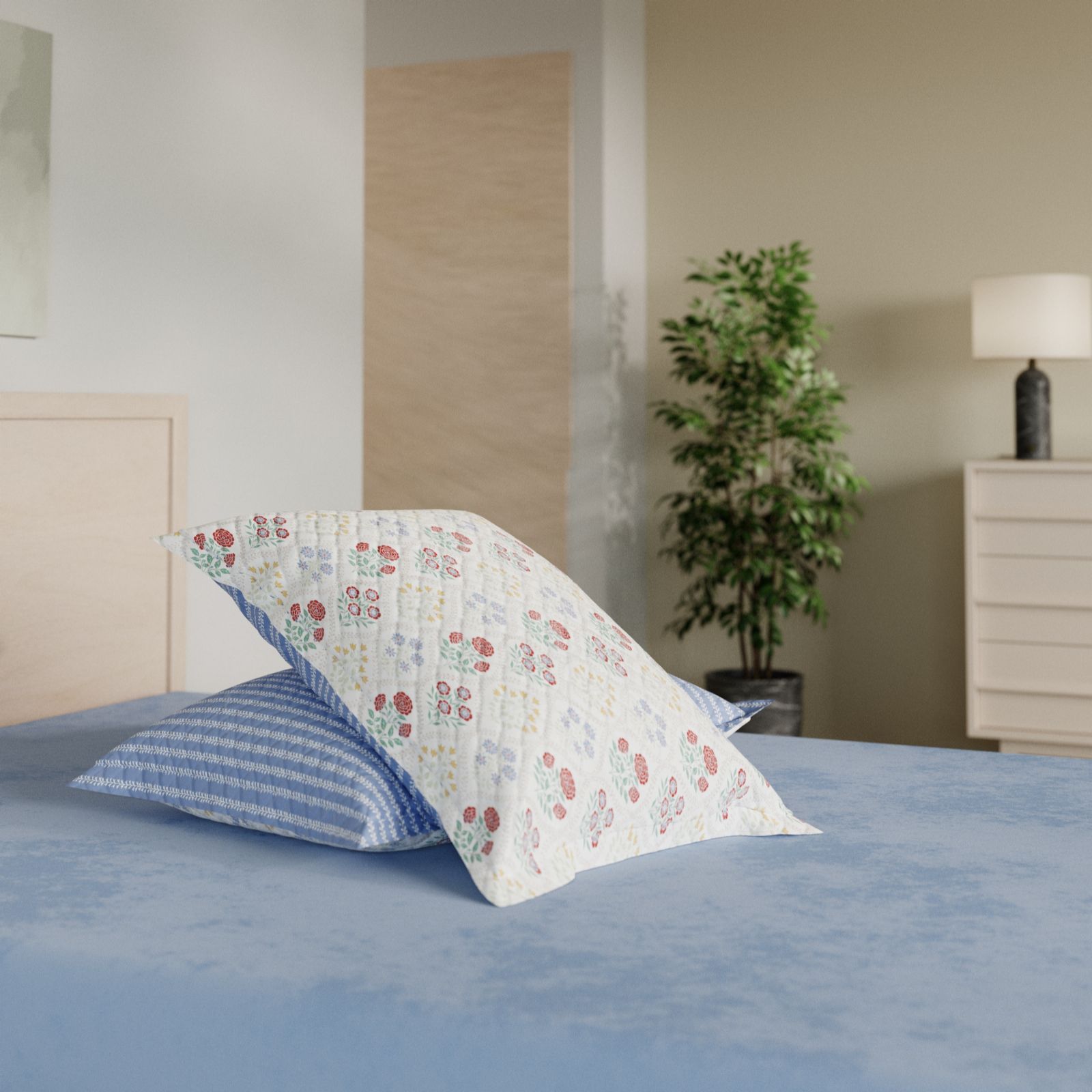 Supersoft by Cozee Home Reversible Floral Quilted Shams