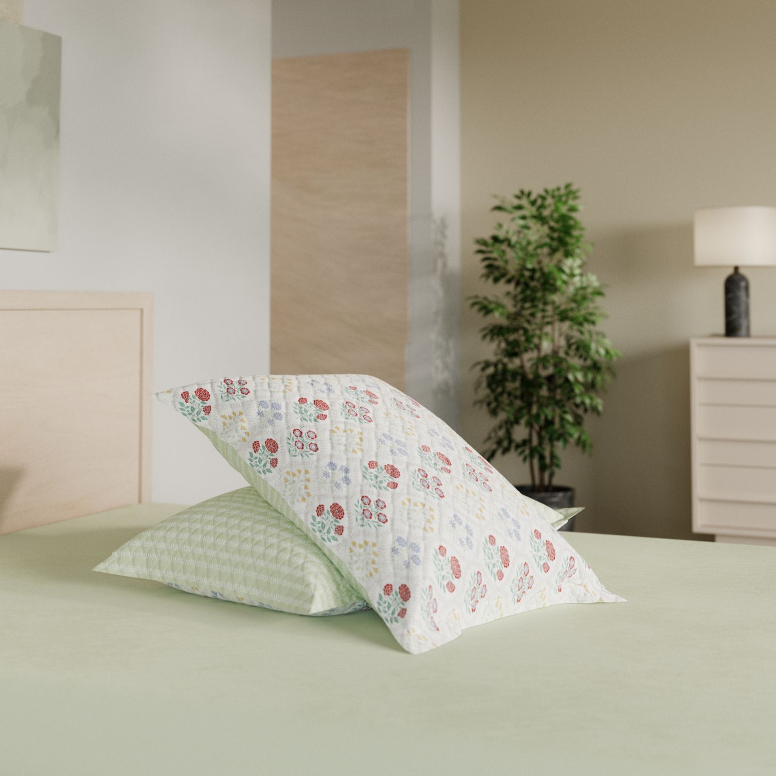 Supersoft by Cozee Home Reversible Floral Quilted Shams
