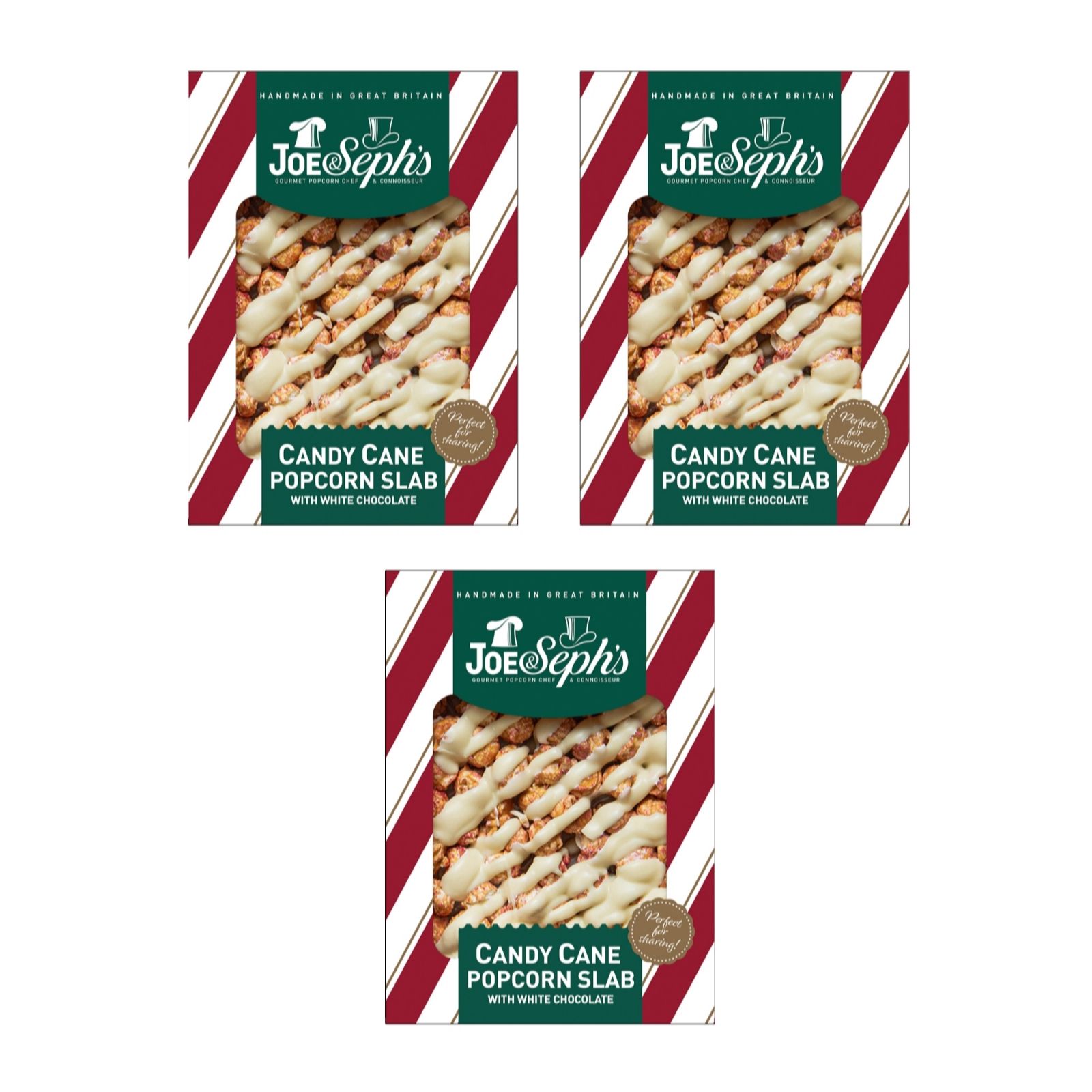 Joe & Seph's Set of 3 Candy Cane Popcorn Slabs