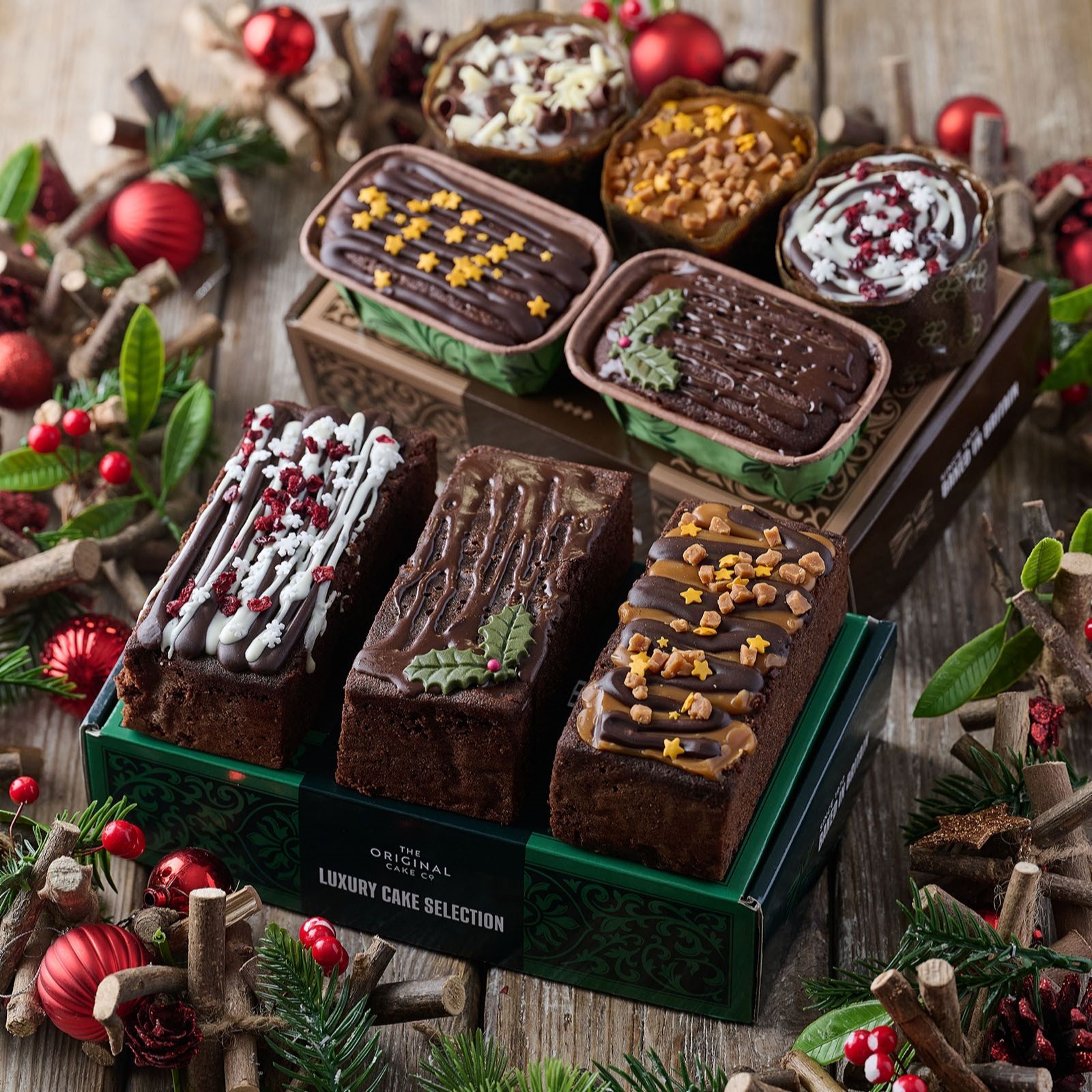 The Original Cake Company Set of 2 Luxury Festive Cake Gift Boxes
