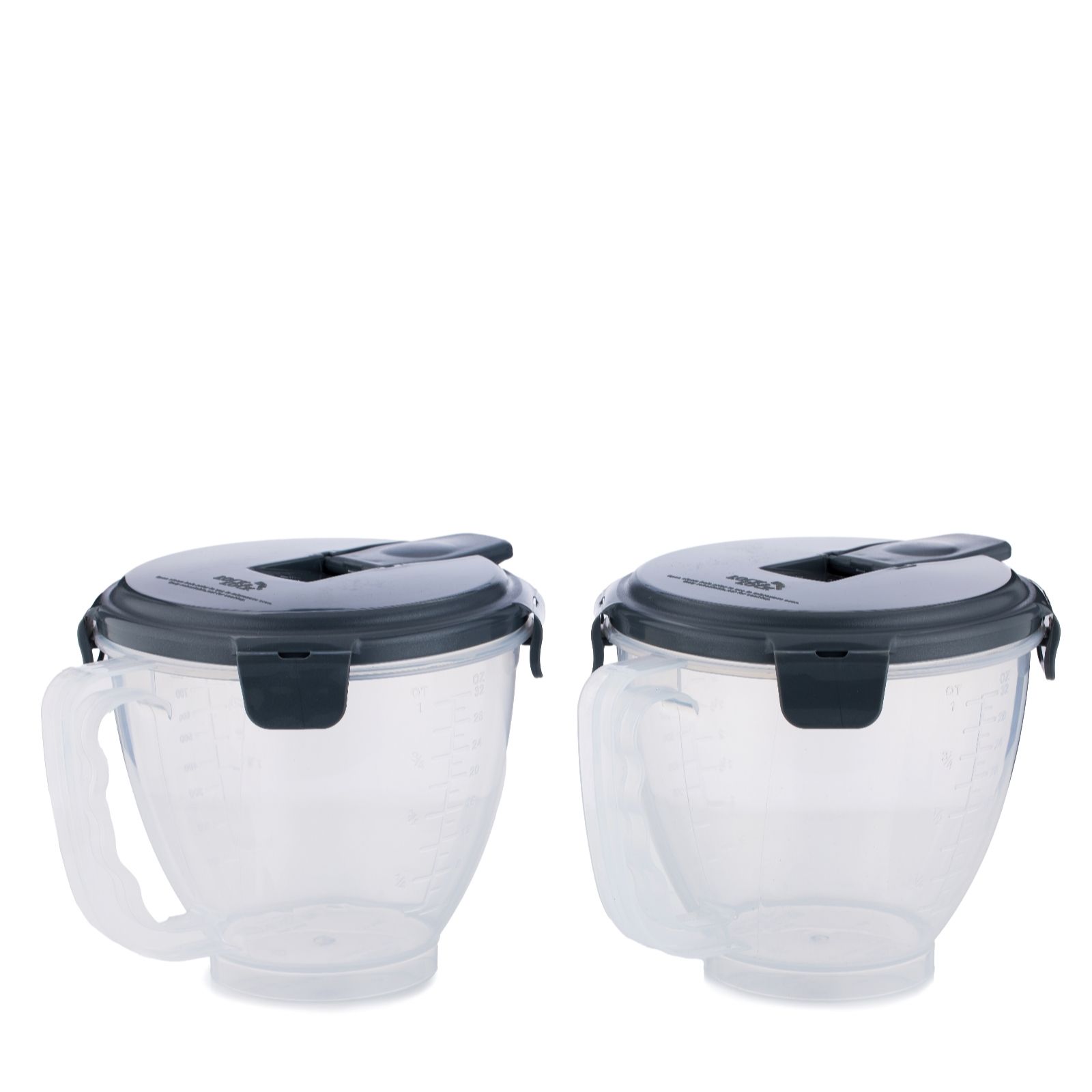 Outlet Lock & Lock Set of 2 Measuring Jugs with Locking Lids