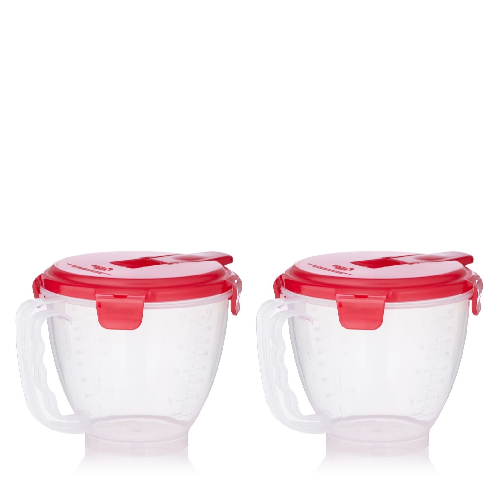 Outlet Lock & Lock Set of 2 Measuring Jugs with Locking Lids