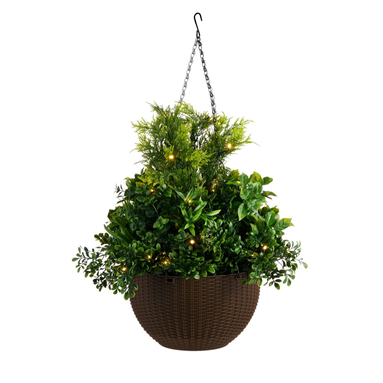 Sara By Sara Davies Prelit Faux Potted Plant or Hanging Basket