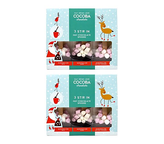 Cocoba Set of Two Christmas Hot Chocolate Spoons
