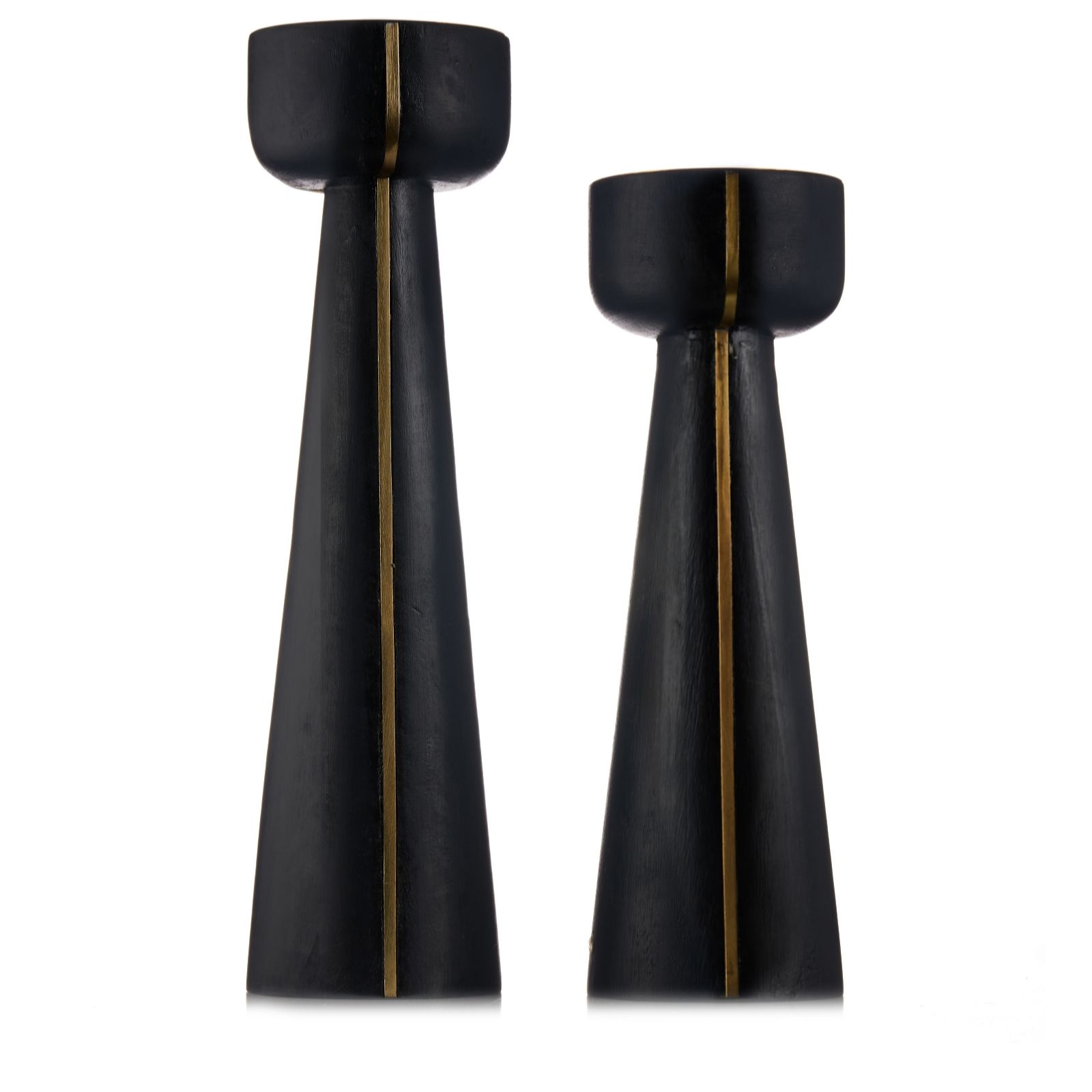 Outlet Luxenoa Set of 2 Pillar Candle Holders QVC UK