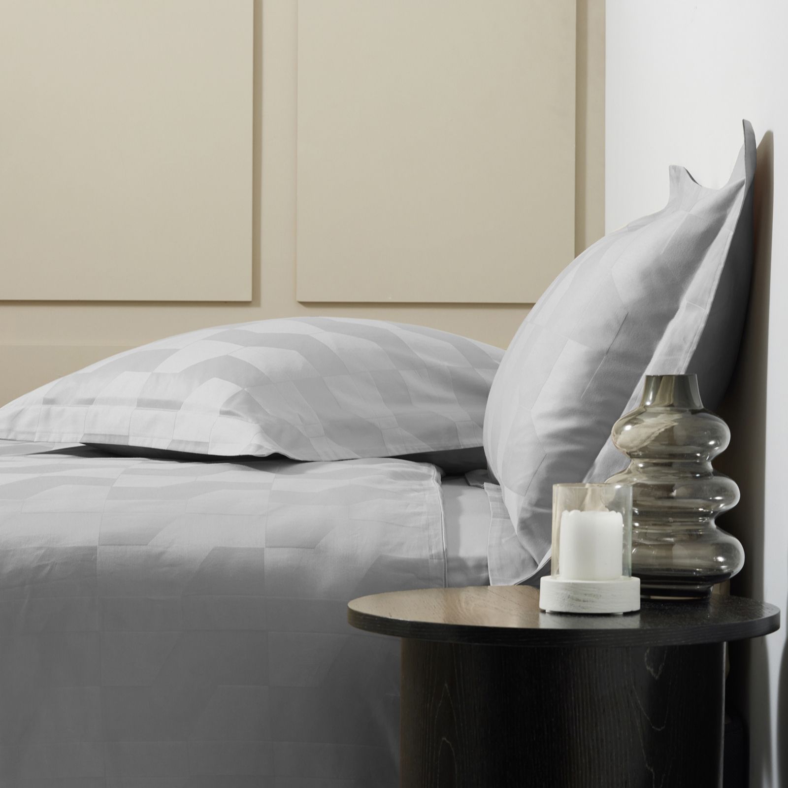 K by Kelly Hoppen 100% Cotton Set of 2 Jacquard Pillowcases