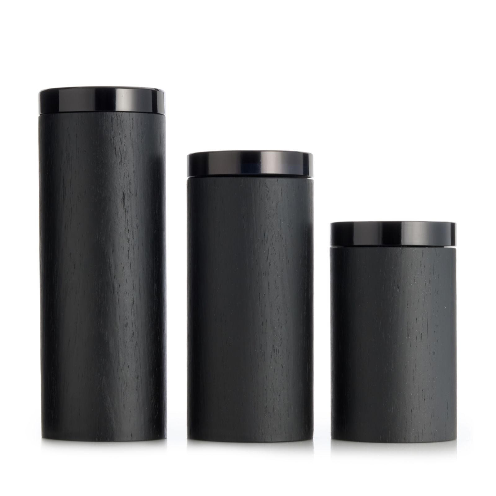 Outlet K by Kelly Hoppen Set of 3 Wooden Candle Holders