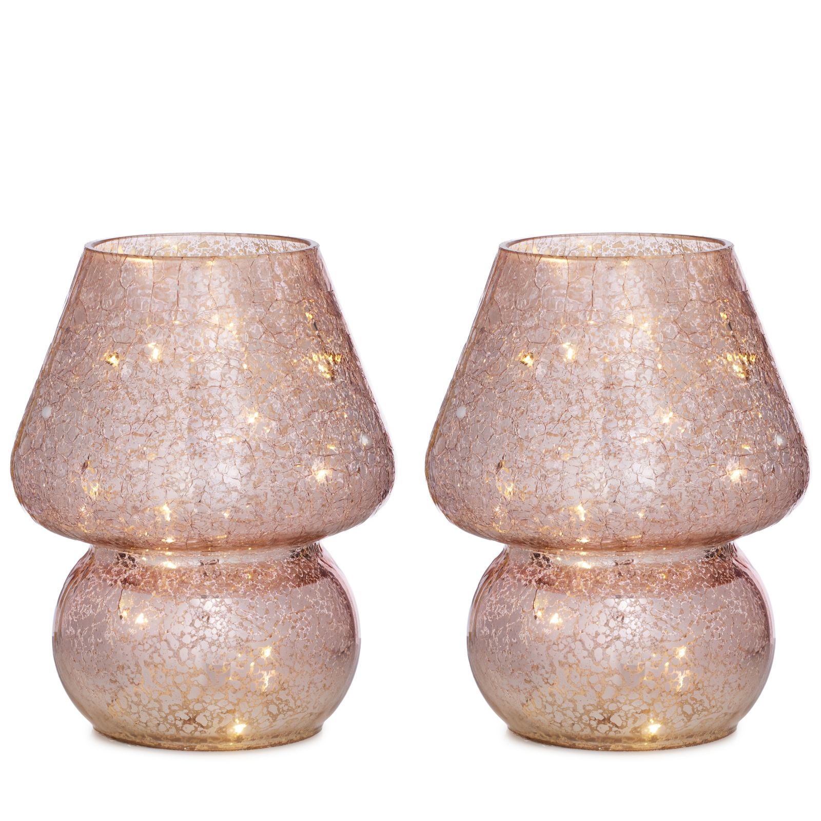 Home Stories Set Of 2 Mercury Lamps with LED Lights