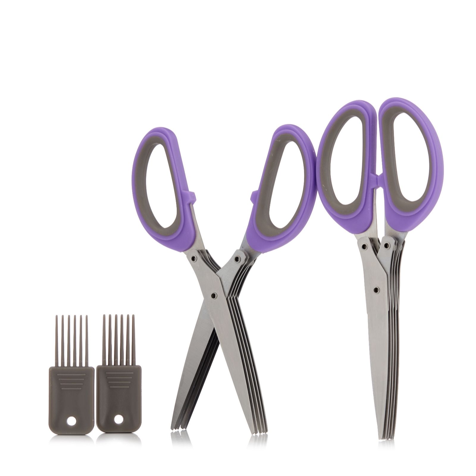 Outlet Cook's Essentials Set of 2 Herb Scissors with Brush QVC UK