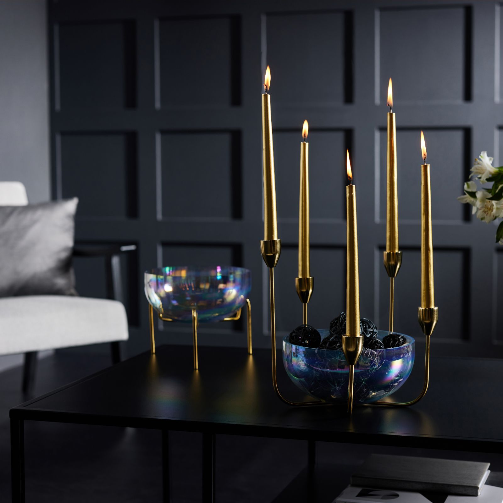 Outlet Luxenoa Bowl & Candelabra QVC UK