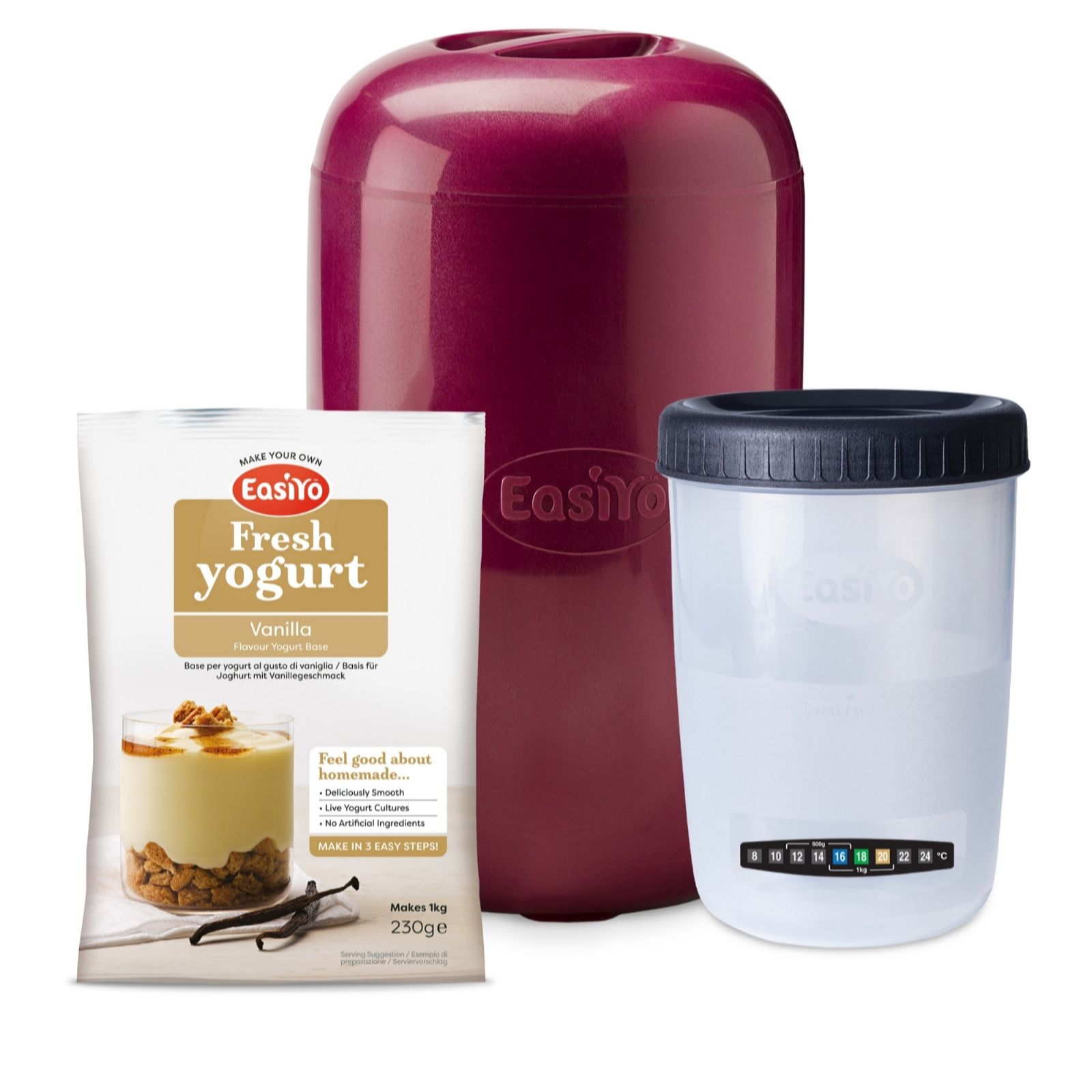 Easiyo Yogurt Maker w/ Yogurt Storage Jar &Everyday Vanilla Sachet