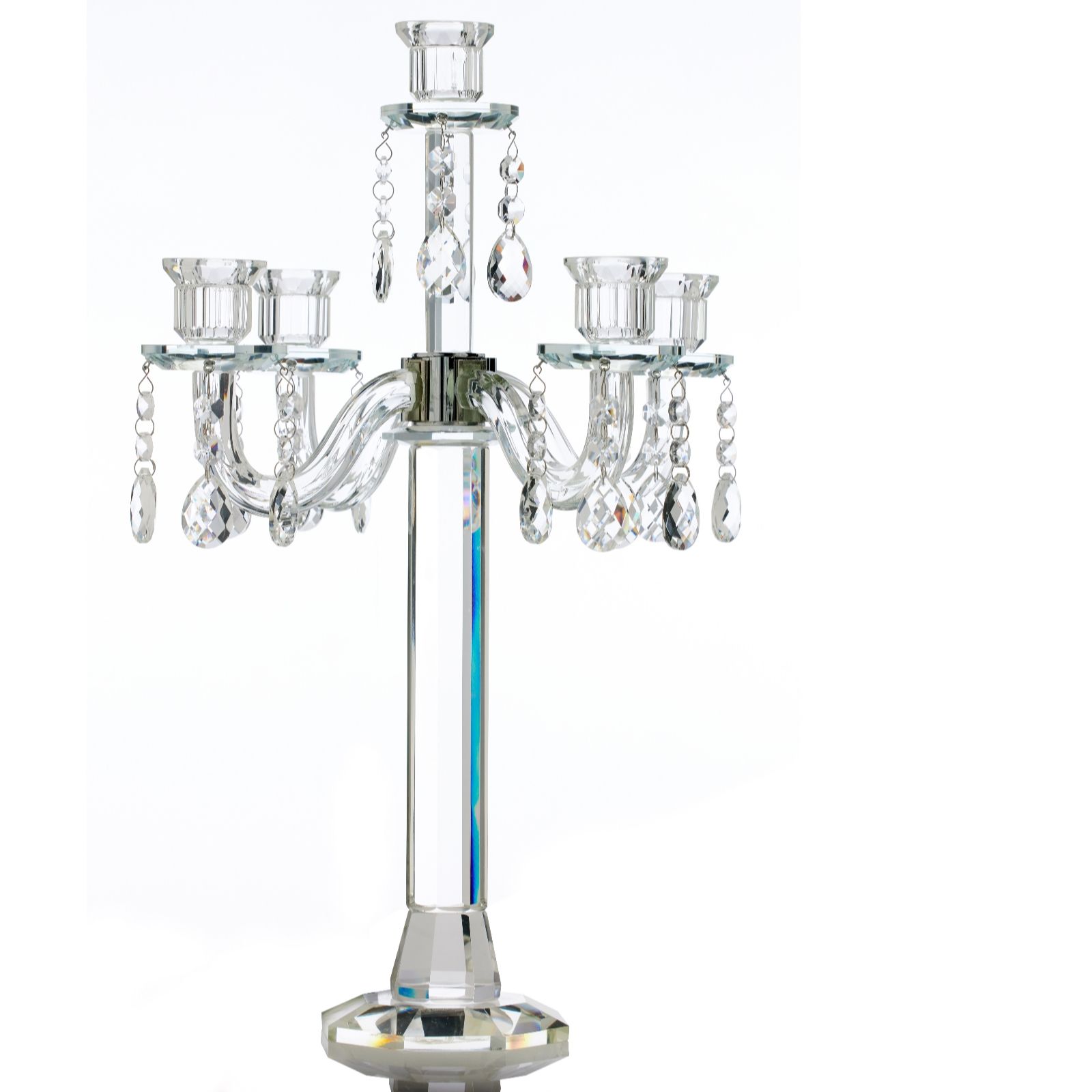  JM by Julien Macdonald Large Glass Candelabra