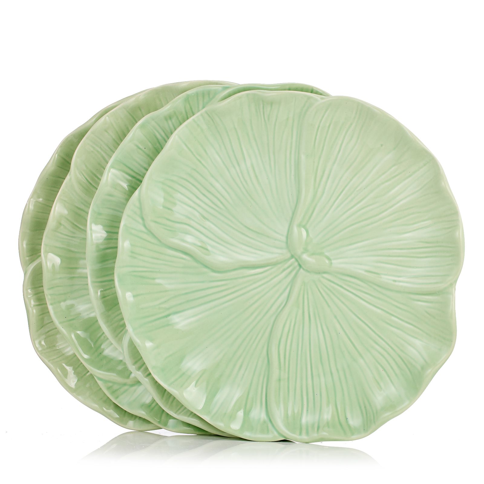 Home Stories Set of 4 26cm Flower Plates