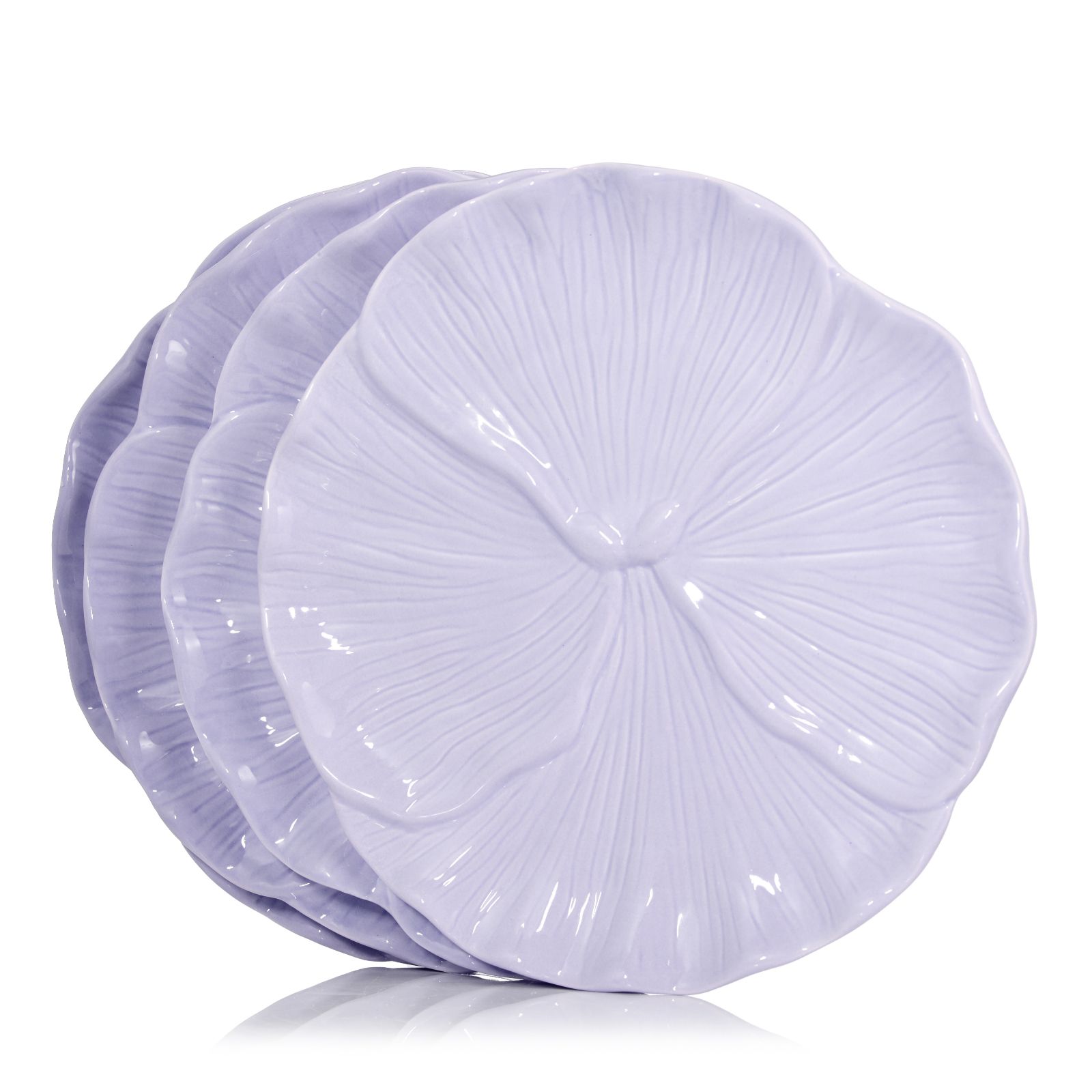 Home Stories Set of 4 26cm Flower Plates