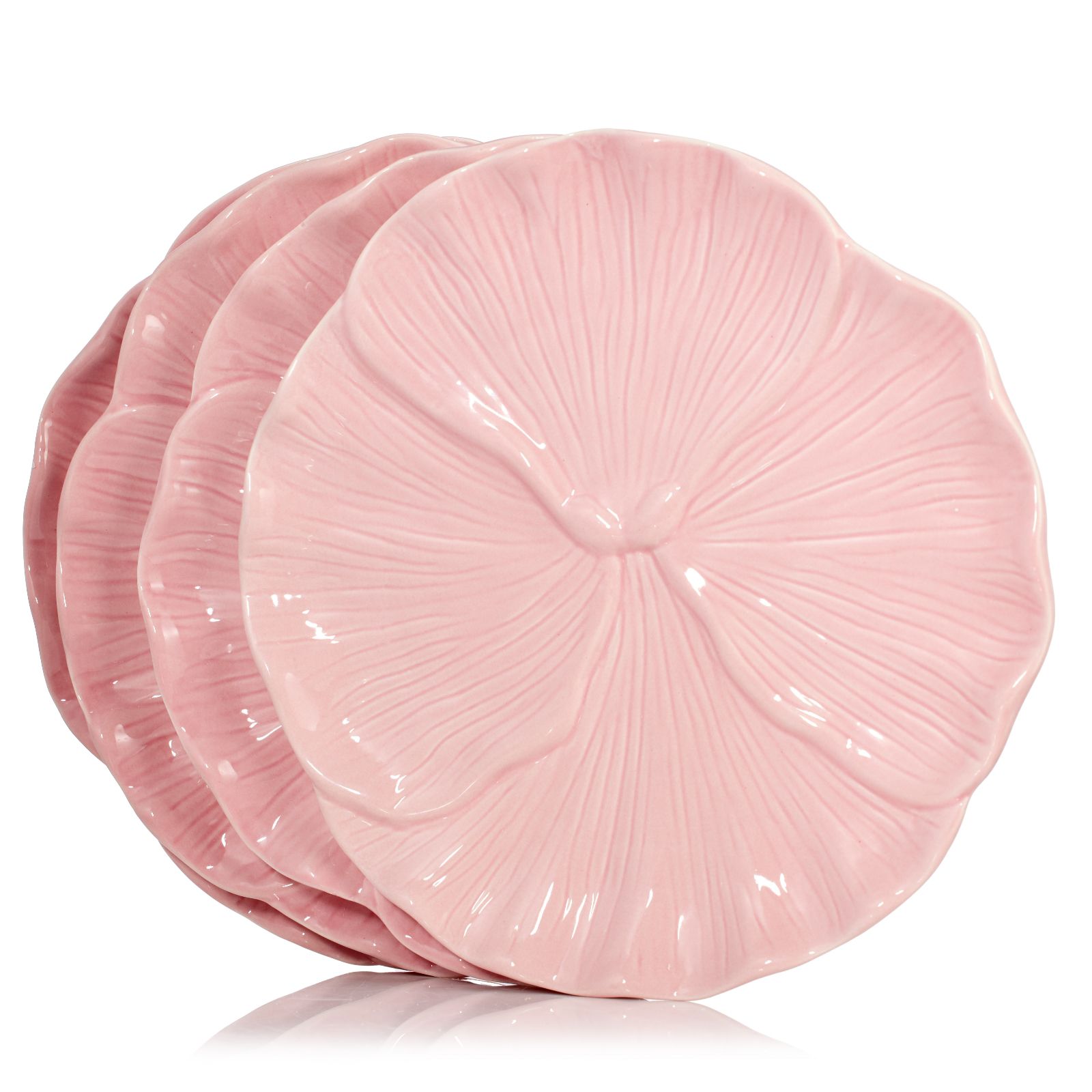 Home Stories Set of 4 26cm Flower Plates