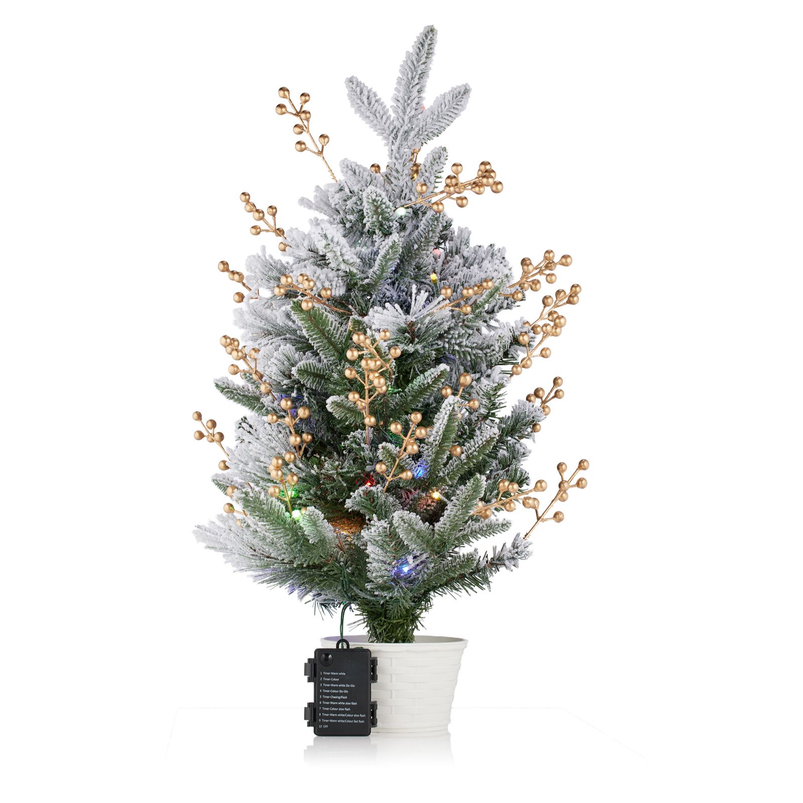 Sara By Sara Davies 60cm Pre Lit Winterluxe Fir Tree In Pot