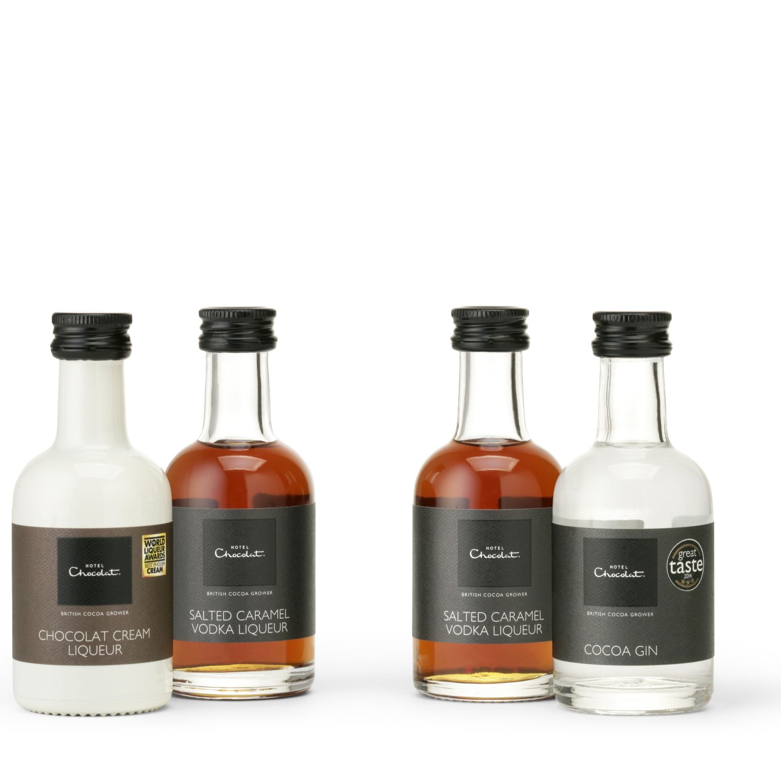 Hotel Chocolat Set of 4 x 50ml Little Tipples Collection QVC UK