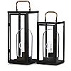 Bundleberry by Amanda Holden Set of 2 Square Lanterns with Removable Lamps
