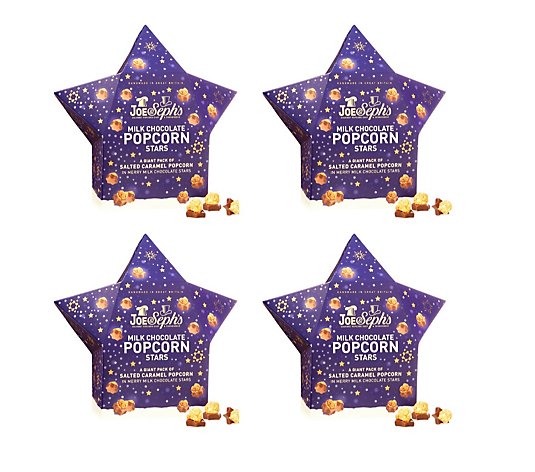 Joe & Seph's Gourmet Popcorn Set of 4 Assorted Star Popcorn Bites