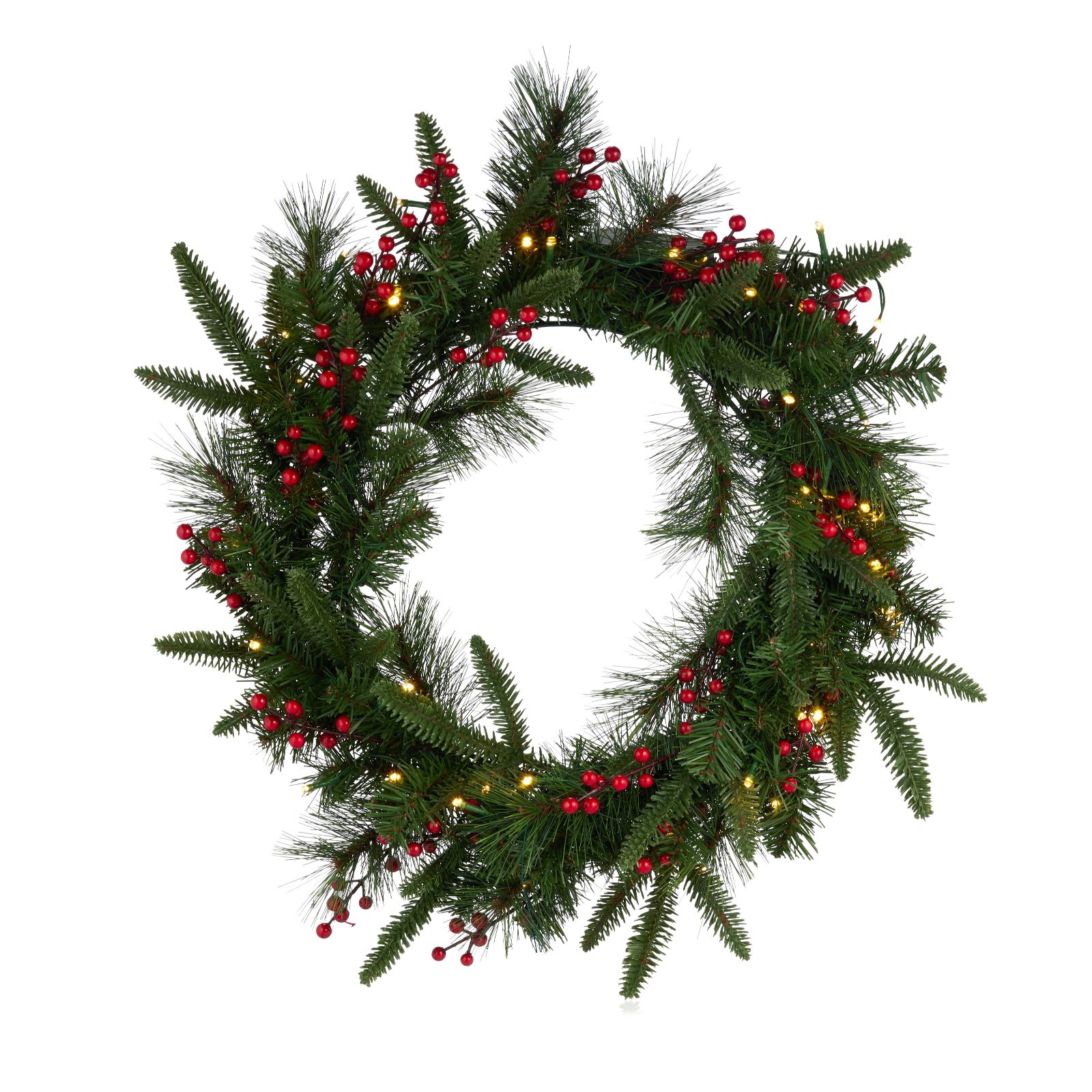 Sara By Sara Davies 50cm Pre Lit Winterluxe Fir Wreath