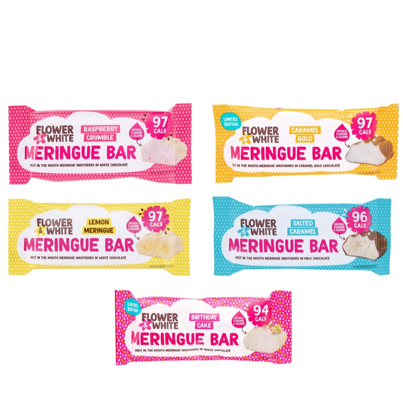 Flower & White 50 Piece Classic Flavours Meringue Bar Bundle