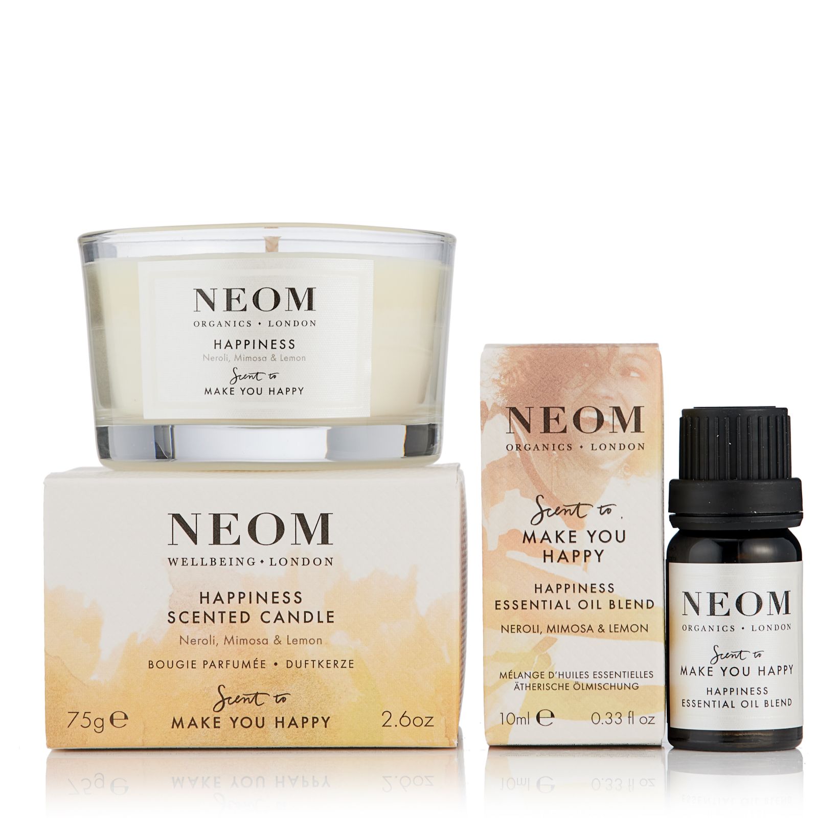 Neom Wellbeing Travel Candle & Essential Oil Collection